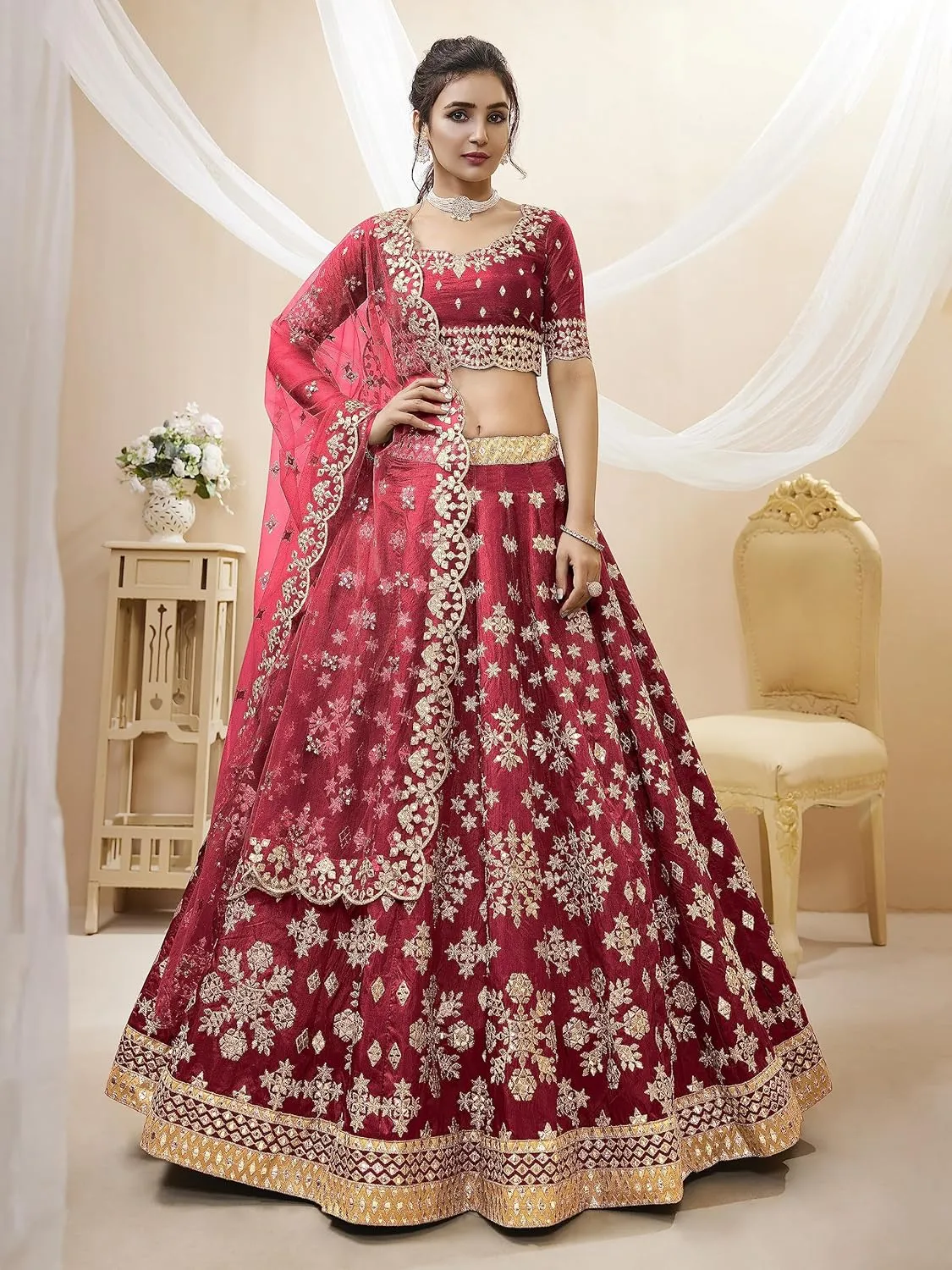 Indian Bridal Lehenga Chaniya Choli for Women Readymade Navratri Wedding Partywear Ready to wear ANG-500