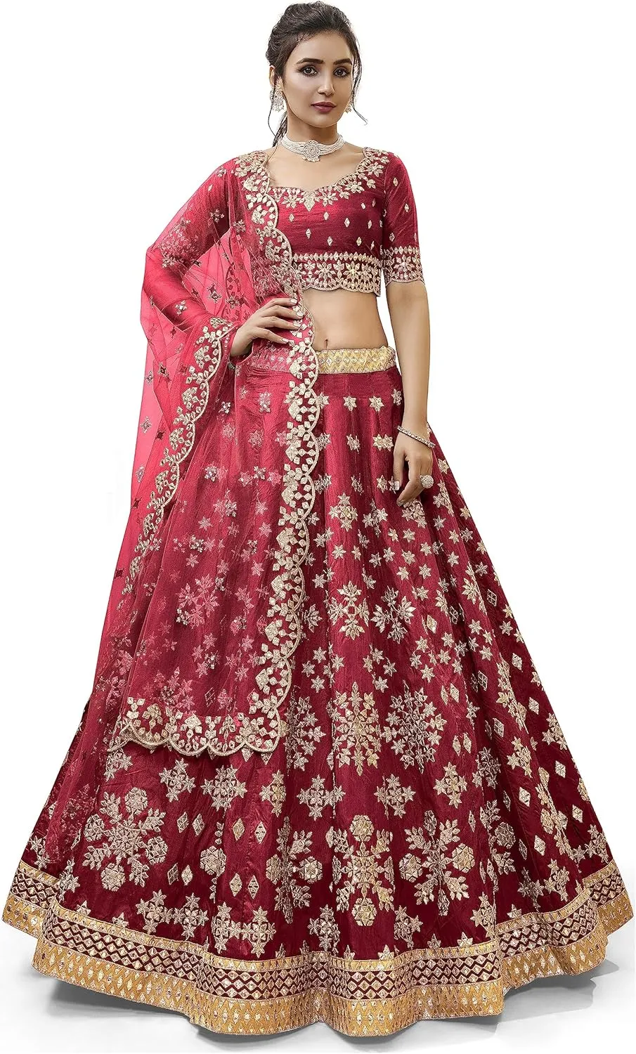 Indian Bridal Lehenga Chaniya Choli for Women Readymade Navratri Wedding Partywear Ready to wear ANG-500