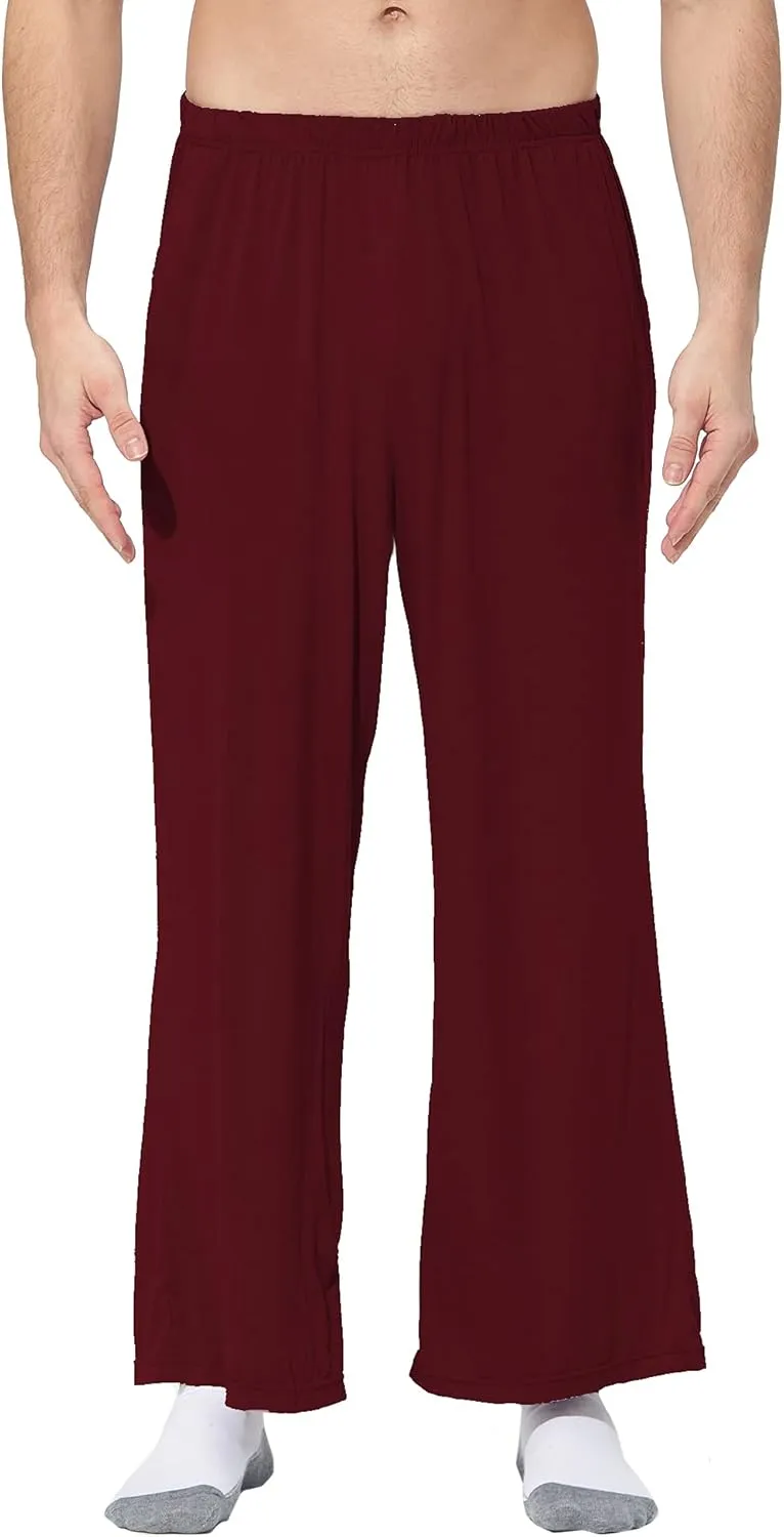 JOINFUN Mens Cotton Pajama Pants, Soft Lounge Pants with Pockets Elastic Sleep Pj Bottoms