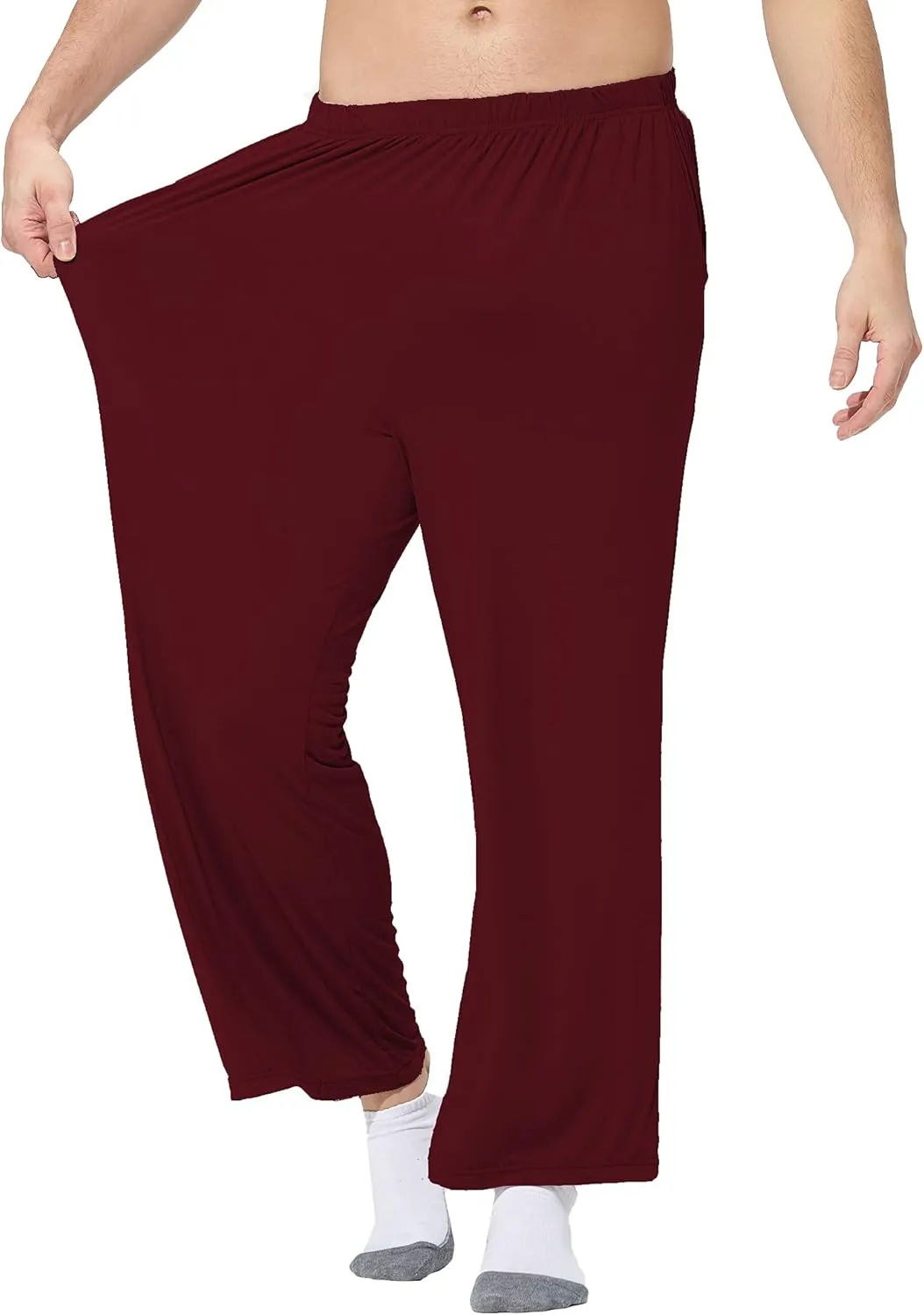 JOINFUN Mens Cotton Pajama Pants, Soft Lounge Pants with Pockets Elastic Sleep Pj Bottoms