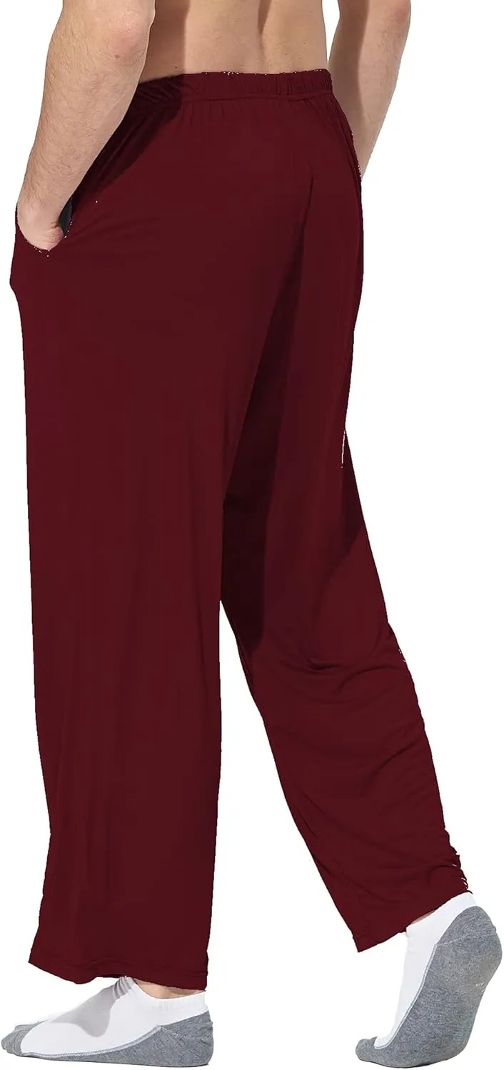 JOINFUN Mens Cotton Pajama Pants, Soft Lounge Pants with Pockets Elastic Sleep Pj Bottoms