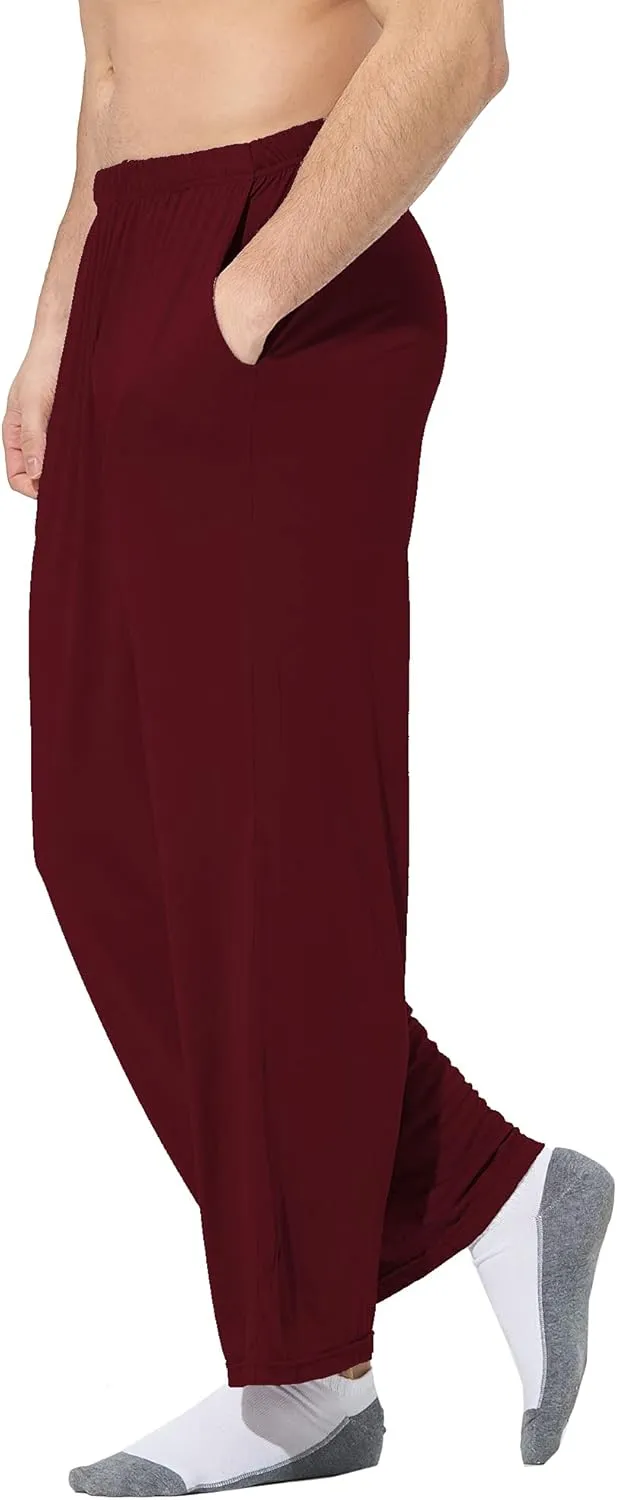 JOINFUN Mens Cotton Pajama Pants, Soft Lounge Pants with Pockets Elastic Sleep Pj Bottoms