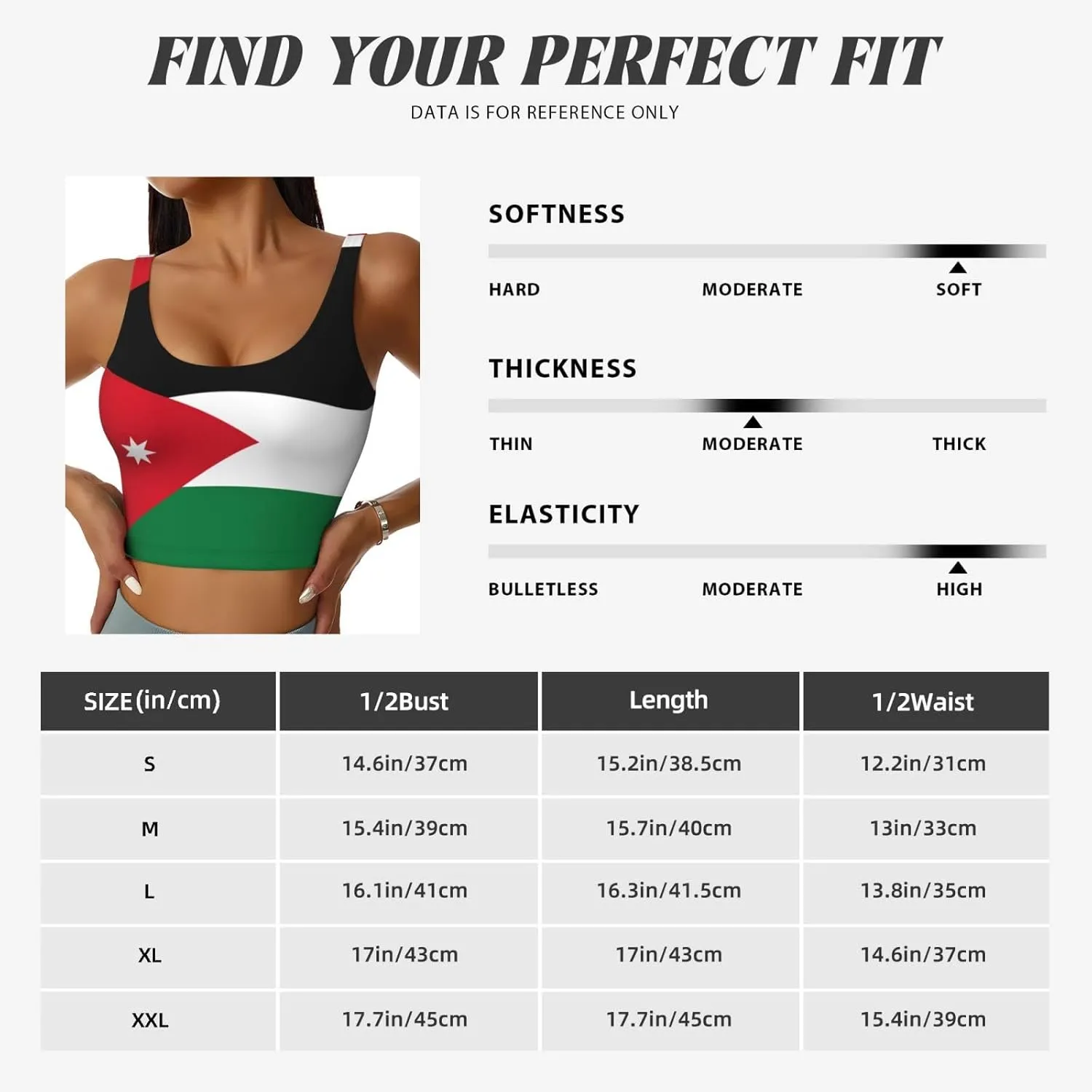 Jordanian Flag Women's Sexy Sports Vest Sleeveless Athletic Gym T-Shirts Vest U-Shaped Back Quick Dry Top