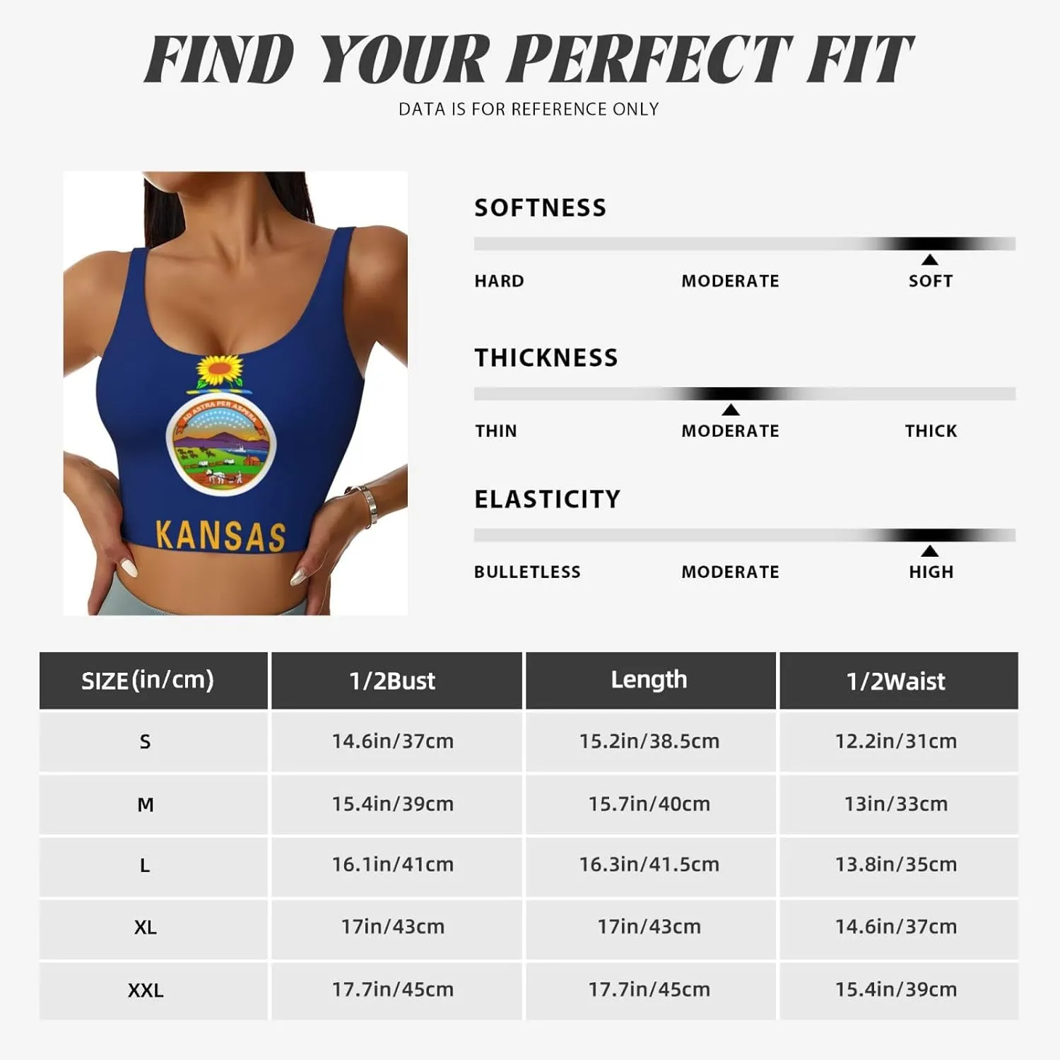 Kansas State Flag Women's Sexy Sports Vest Sleeveless Athletic Gym T-Shirts Vest U-Shaped Back Quick Dry Top