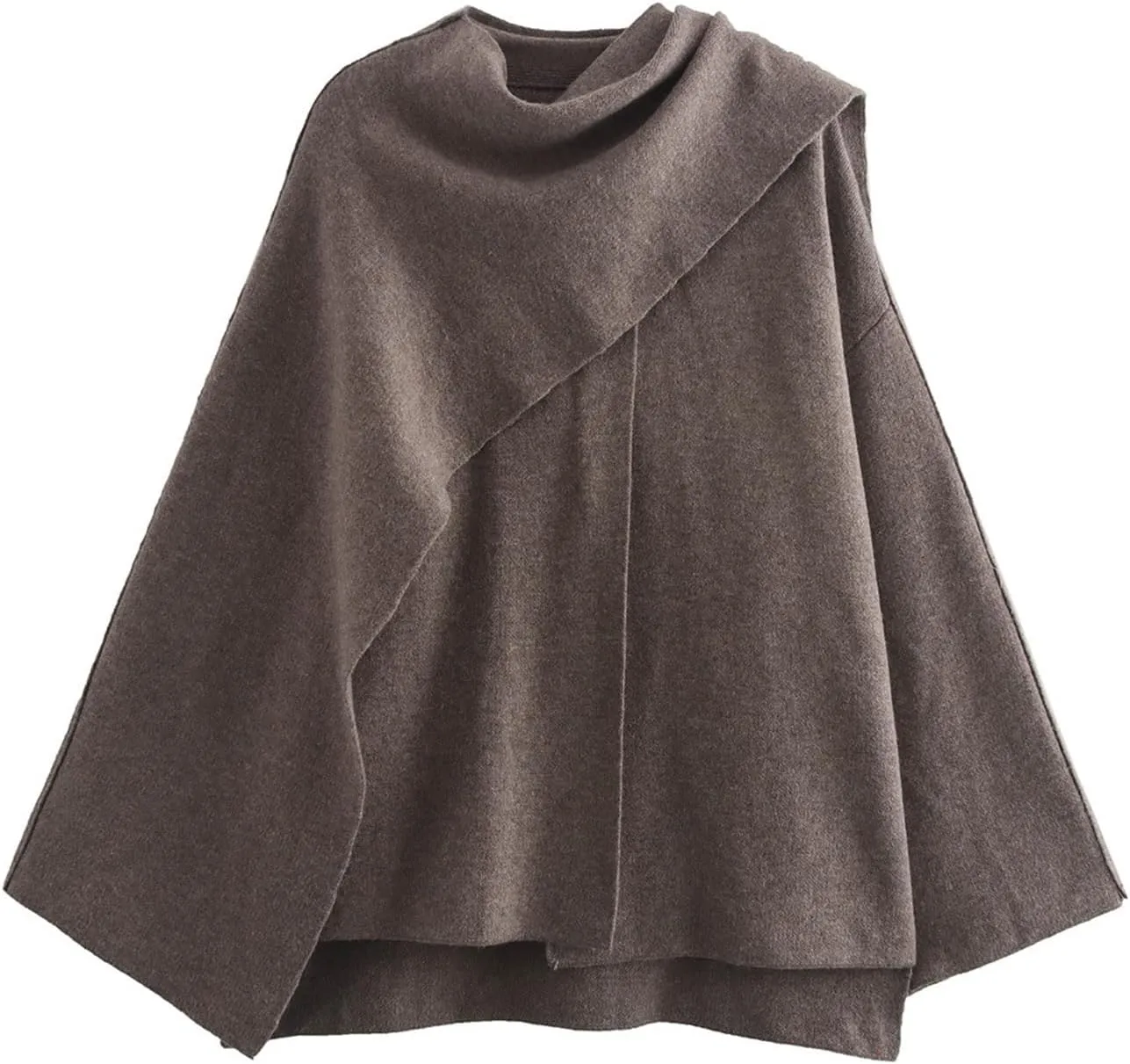 Kissonic Women's Oversized Scarf Jacket Shawl Wraps Knit Long Sleeve Button Winter Peacoat