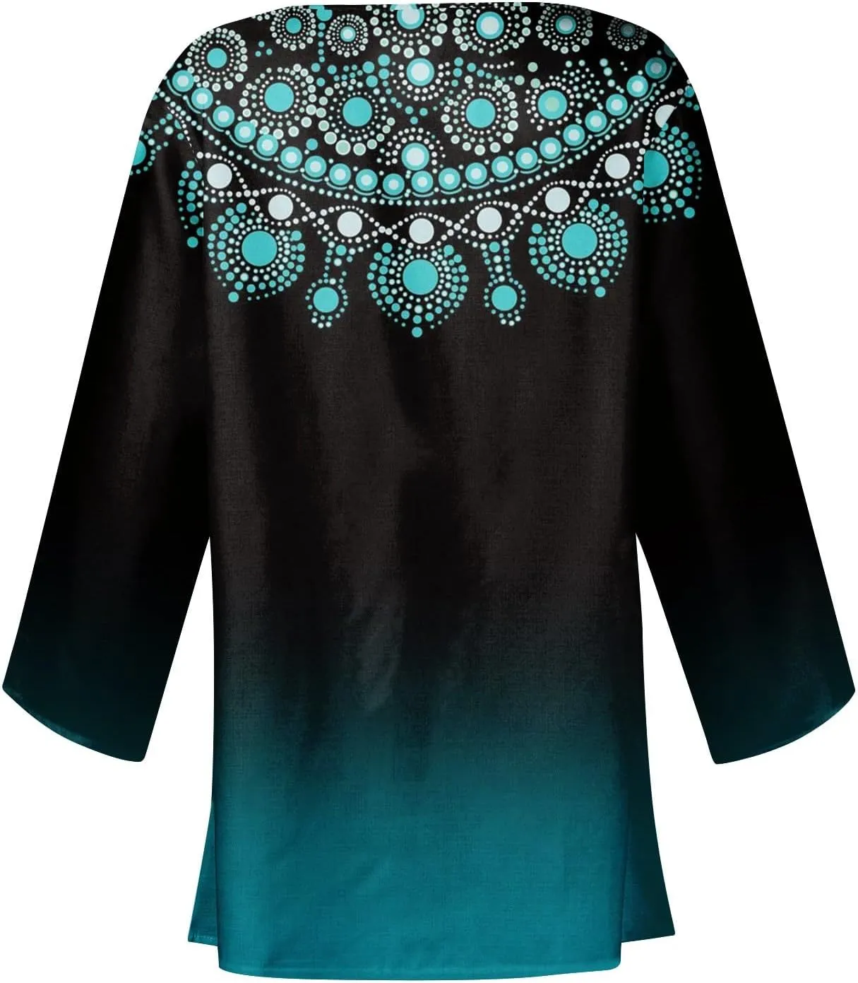 Lightweight Cardigan for Women Summer Printed 3/4 Sleeve Kimono Cardigan Casual Blouse Open Front Beach Cover Up Tops