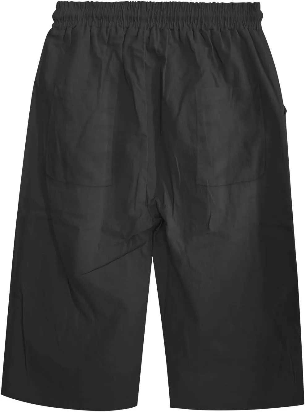 Linen Blend Pants for Women Cotton Linen Elastic Seven Pants Beach Casual Pants Linen Casual Summer Cropped Pants