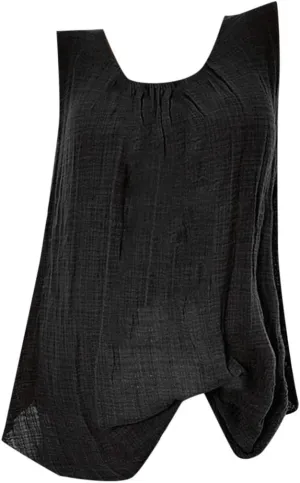 Linen Tank Tops for Women Summer Lightweight Plus Size Sleeveless T Shirts Blouses Casual Comfy Loose Tanks Tunics