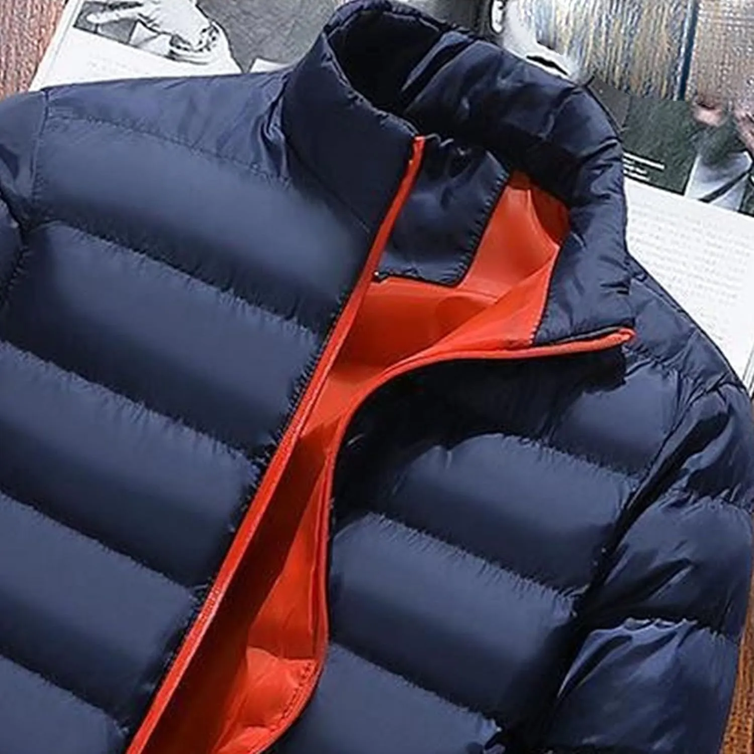 Maiyifu-GJ 2 Pack Men's Winter Puffer Jacket Lightweight Warm Windproof Down Coats Quilted Thicken Padded Coat Outerwear