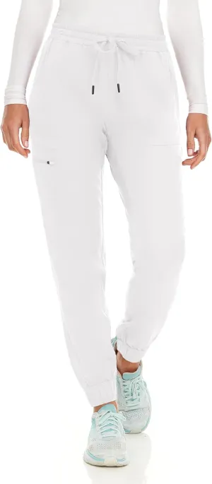 MediChic Women's Seven Pocket Cargo Scrub Pants Joggers with 4-Way Stretch Scrubs, Easy Care for Women