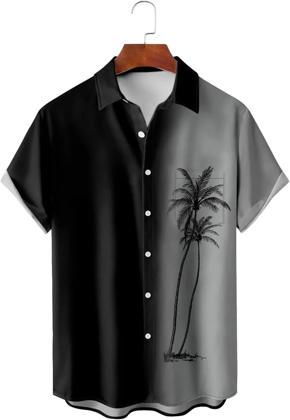 Men's Bowling Shirts Casual Button Down Beach Shirt Relaxed Fit Short Sleeve Hawaiian Shirt Summer Beach Holiday Tops
