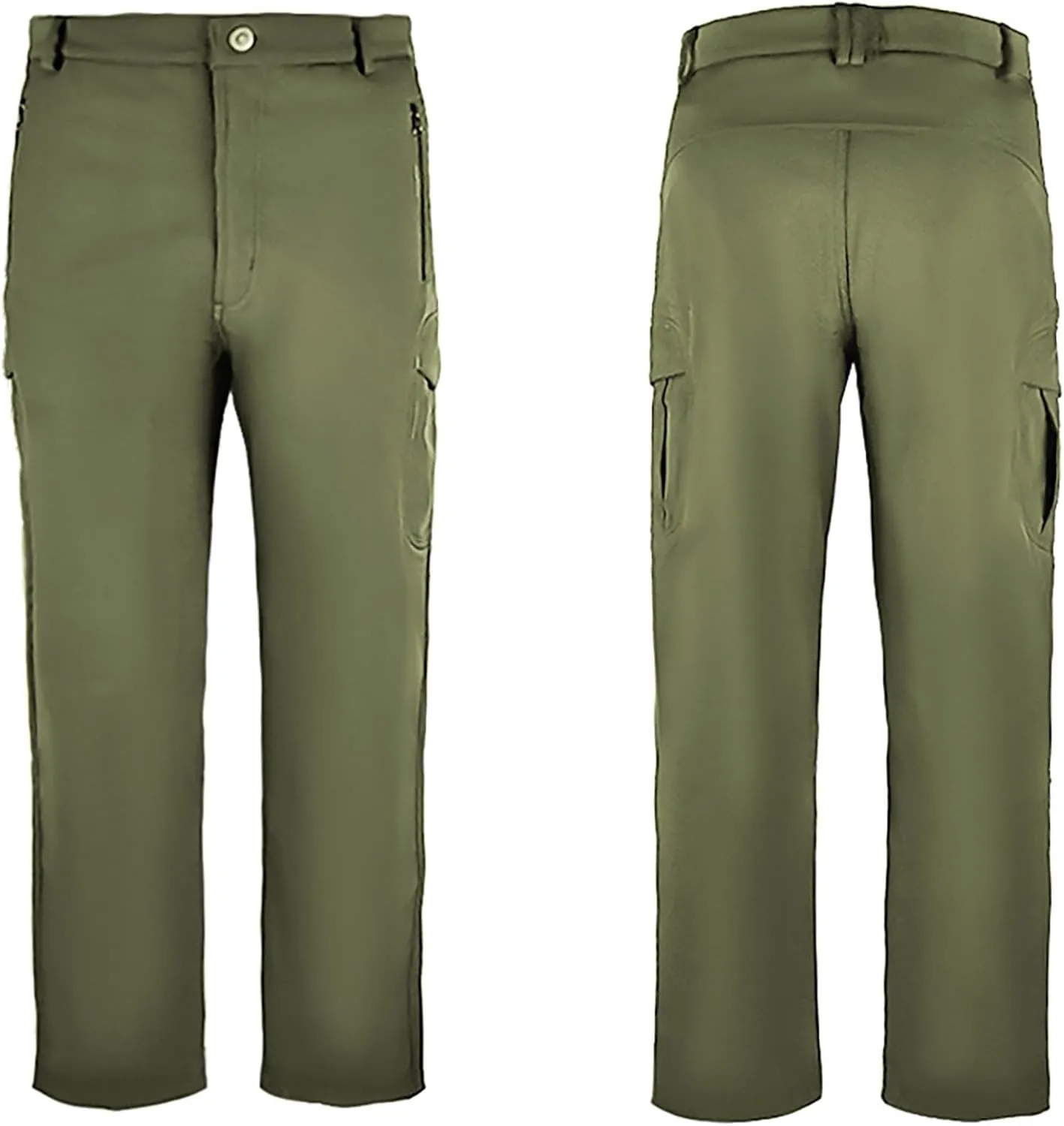 Mens Camo Pants Flexcamo - Tactical Waterproof Cargo Pants Fleece Lined Military Work Pants Warm Winter Hiking Pants