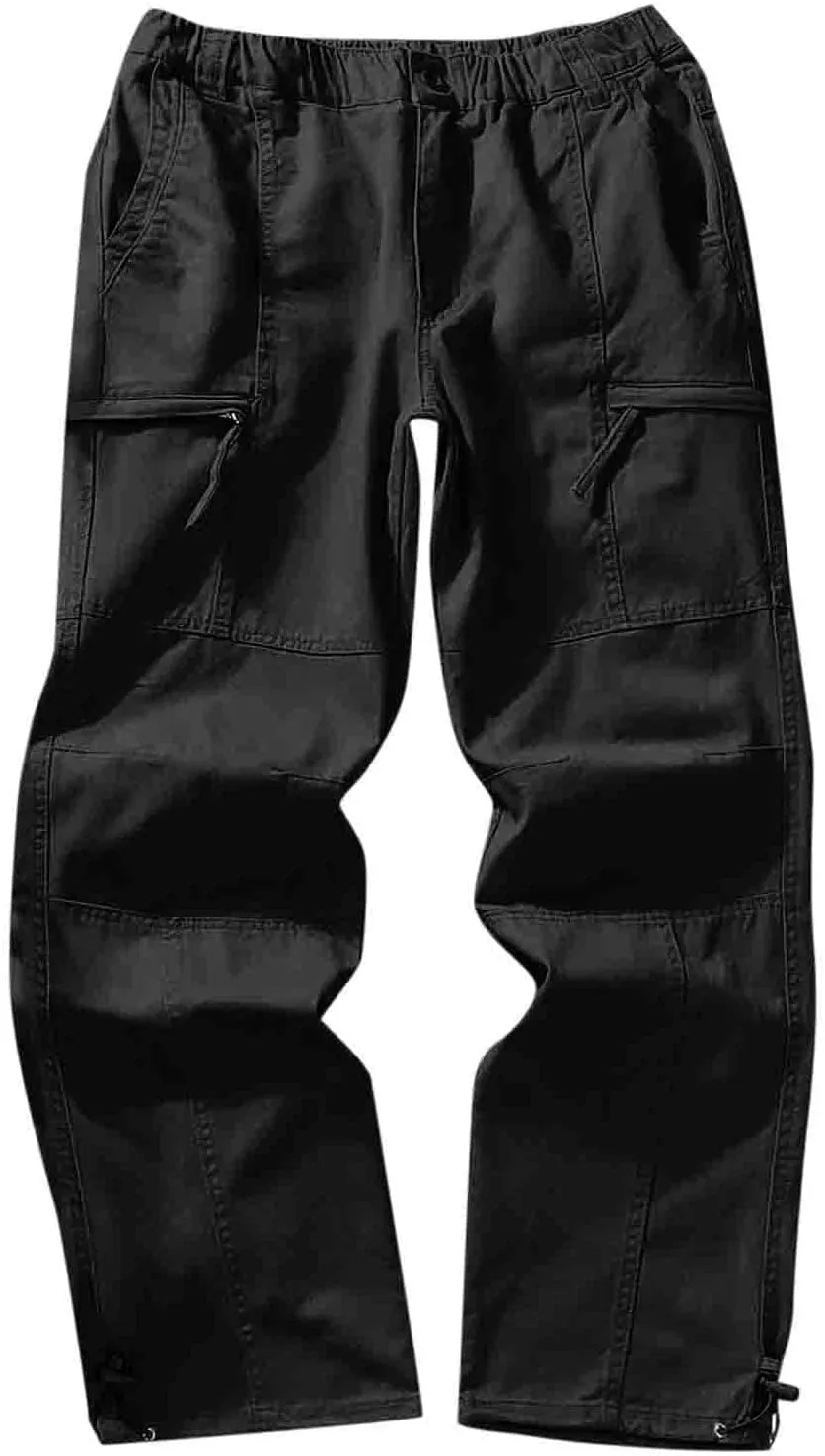 Men's Cargo Pants Mens Fashion Casual Multi Pocket Zipper Buckle Male Cargo Pants Outdoor Pants Tooling Pants