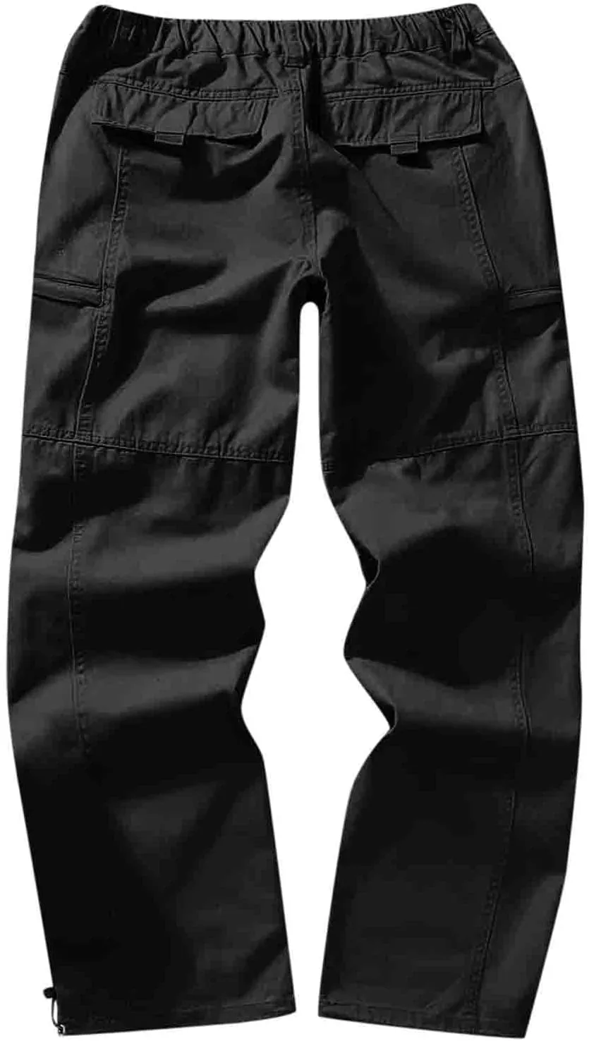 Men's Cargo Pants Mens Fashion Casual Multi Pocket Zipper Buckle Male Cargo Pants Outdoor Pants Tooling Pants