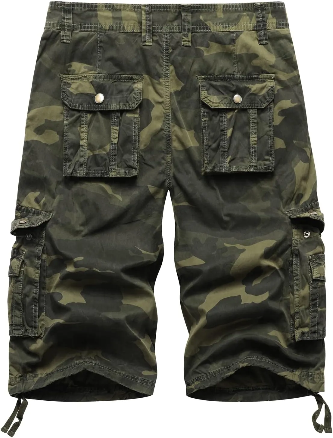 Mens Cargo Shorts Multi Pockets Twill Cotton Relaxed Fit Outdoor Camo Cargo Short for Men