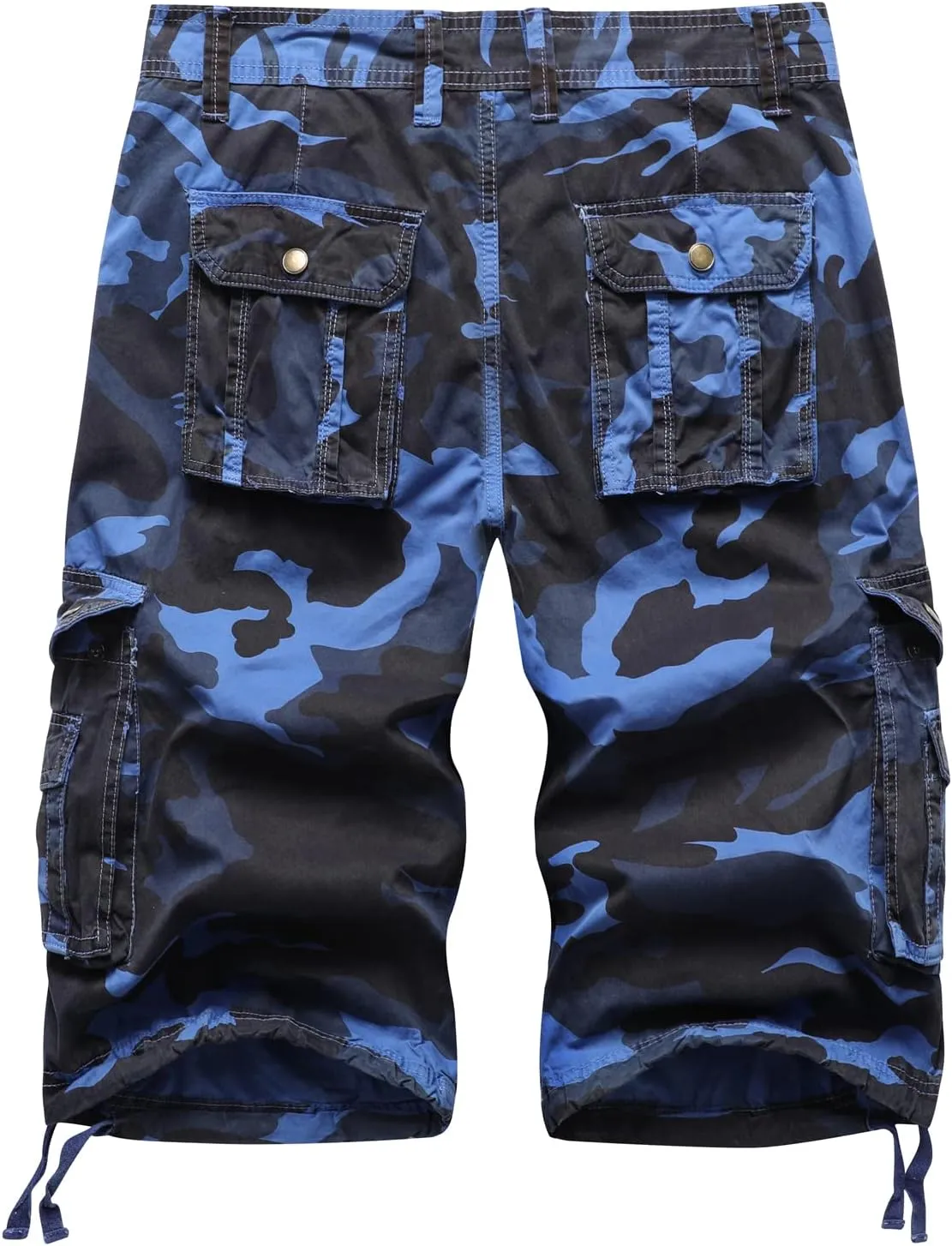 Mens Cargo Shorts Multi Pockets Twill Cotton Relaxed Fit Outdoor Camo Cargo Short for Men