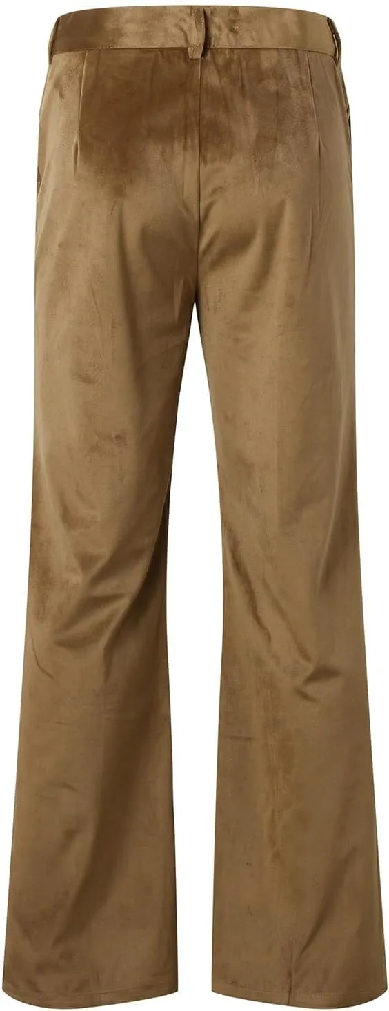 Mens Casual Bell - Bottoms Pants Smoothing Vintage Classic Straight Leg Loose Fit Trousers Dance Party Trousers