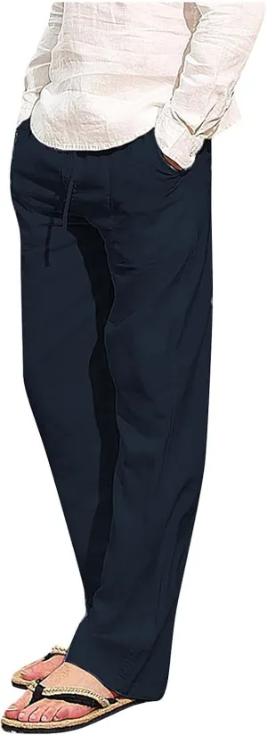 Mens Casual Cargo Pants Elastic Waist Stretch Drawstring Relaxed Fit Tactical Work Joggers Pants, S-5XL