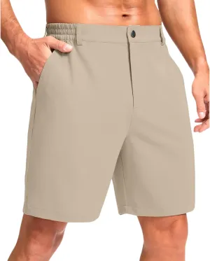 Men's Golf Shorts Casual Lightweight Stretch Quick Dry Comfy Shorts Regular Fit Button Zipper Flat Front Short Pants