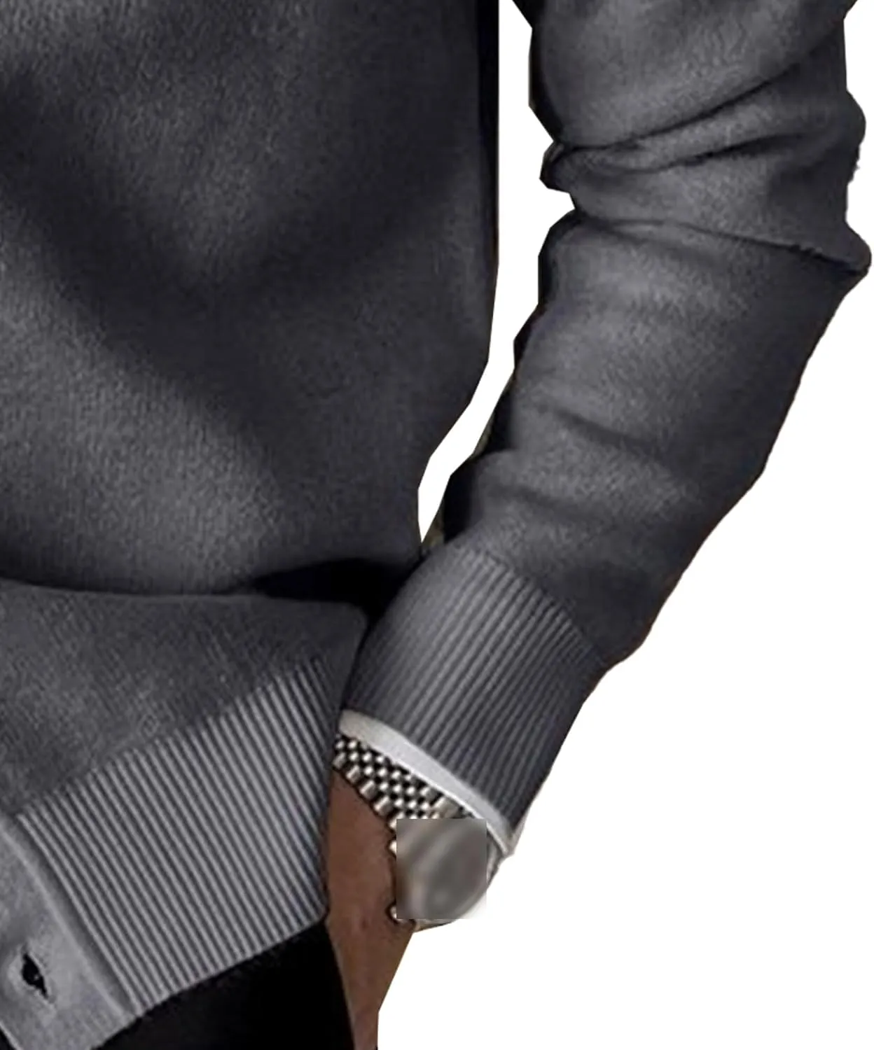 Men's Lapel Knitted Open Sweater Button Down Solid Knitwear Fall Warm Tops Long Sleeve V Neck Cardigans