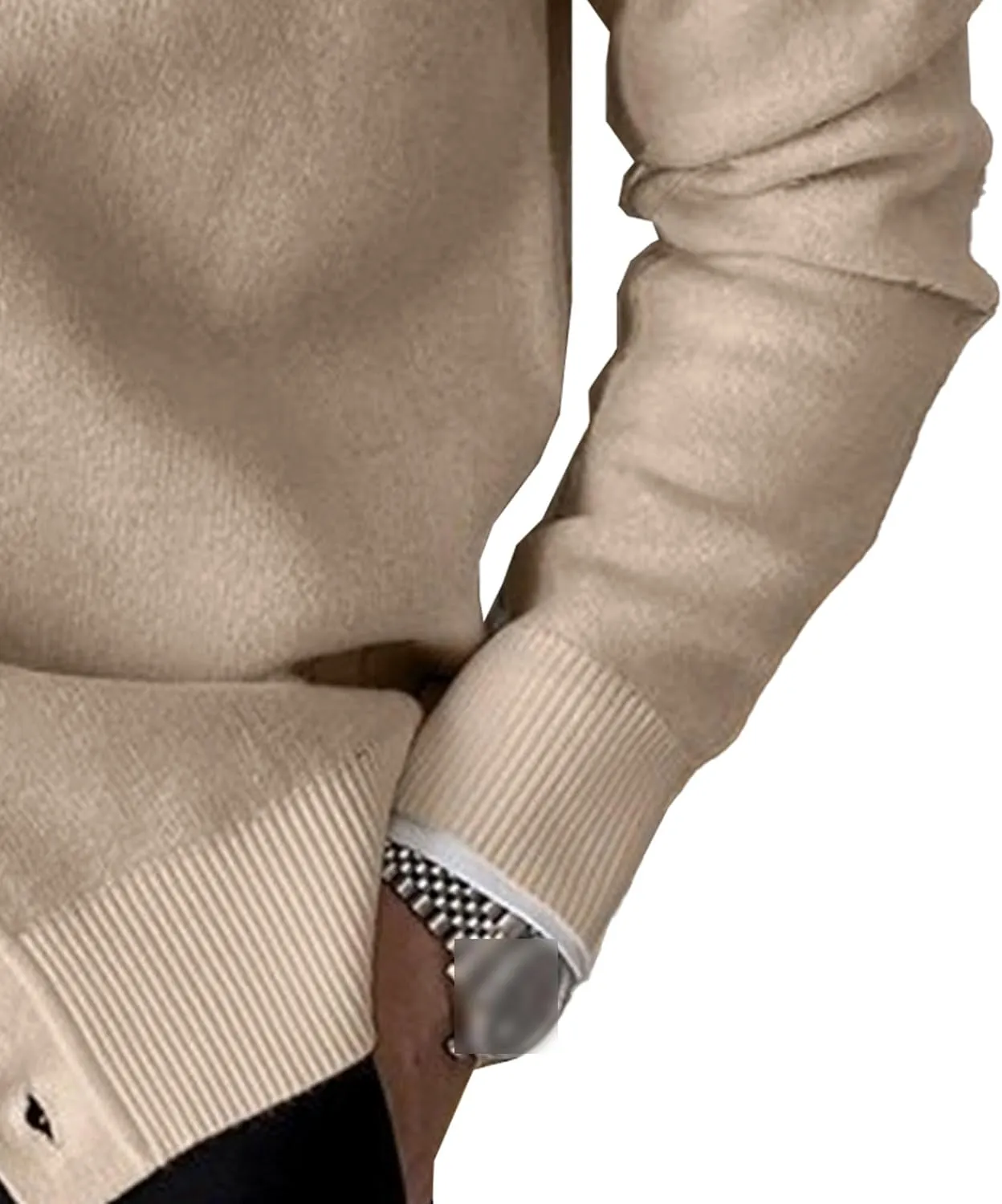 Men's Lapel Knitted Open Sweater Button Down Solid Knitwear Fall Warm Tops Long Sleeve V Neck Cardigans