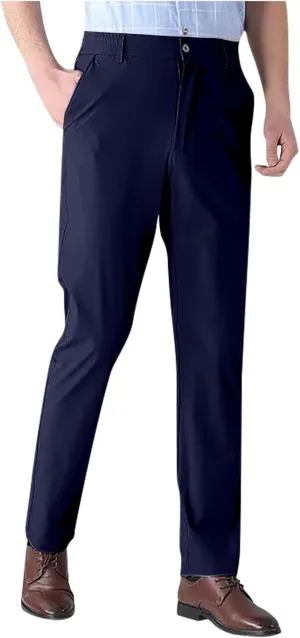 Mens Pants Casual Dress Pants Slim Fit Khaki Pants Business Straight Pants Office Work Pants Light Travel Pants