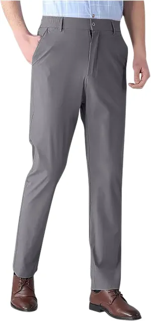 Mens Pants Casual Dress Pants Slim Fit Khaki Pants Business Straight Pants Office Work Pants Light Travel Pants