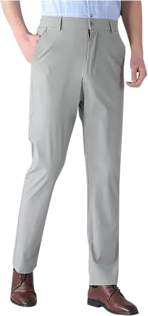 Mens Pants Casual Dress Pants Slim Fit Khaki Pants Business Straight Pants Office Work Pants Light Travel Pants