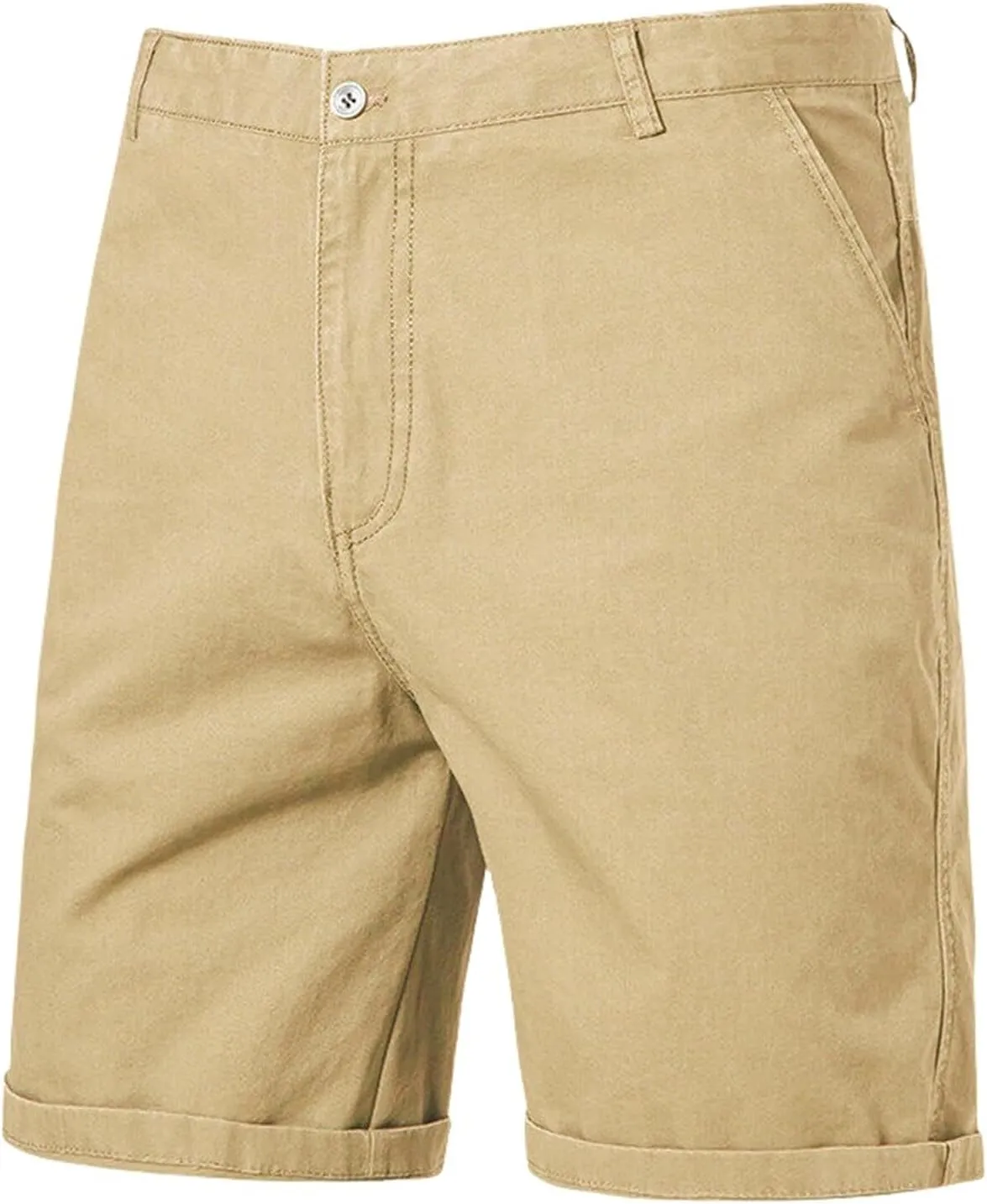 Men's Stretch Chino Short Performance Relaxed Fit Cargo Shorts Summer Lightweight Outdoor Hiking Short with Pocket