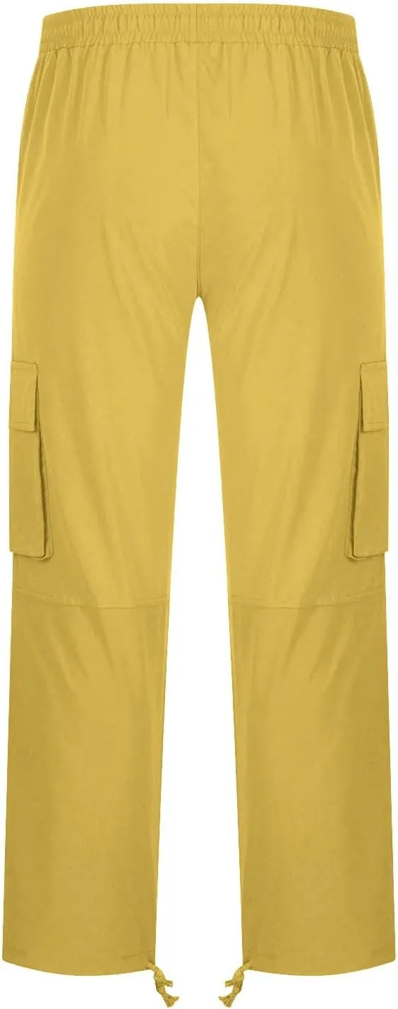 Mens Sweatpants with Pockets Big and Tall Joggers for Men Elastic Waist with Zipper Pockets Sweat Pants Men's Winter