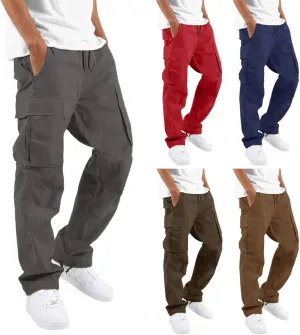 Mens Sweatpants with Pockets Big and Tall Joggers for Men Elastic Waist with Zipper Pockets Sweat Pants Men's Winter
