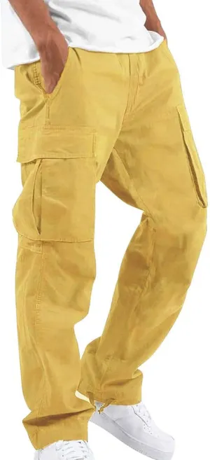 Mens Sweatpants with Pockets Big and Tall Joggers for Men Elastic Waist with Zipper Pockets Sweat Pants Men's Winter