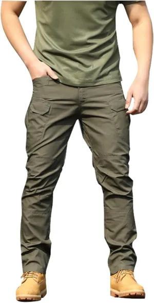 Mens Tactical Cargo Pants Work Hiking Pants Lightweight Outdoor Pants with Multi Pockets Relaxed Fit Camo Cargo Pants