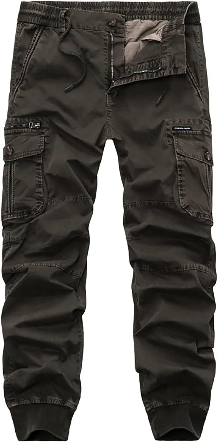 Mens Tactical Pants Multi Pockets Outdoor Mountain Hiking Pants Cargo Pants Scratch-Resistant Hunting Trousers