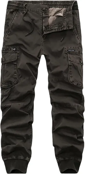 Mens Tactical Pants Multi Pockets Outdoor Mountain Hiking Pants Cargo Pants Scratch-Resistant Hunting Trousers