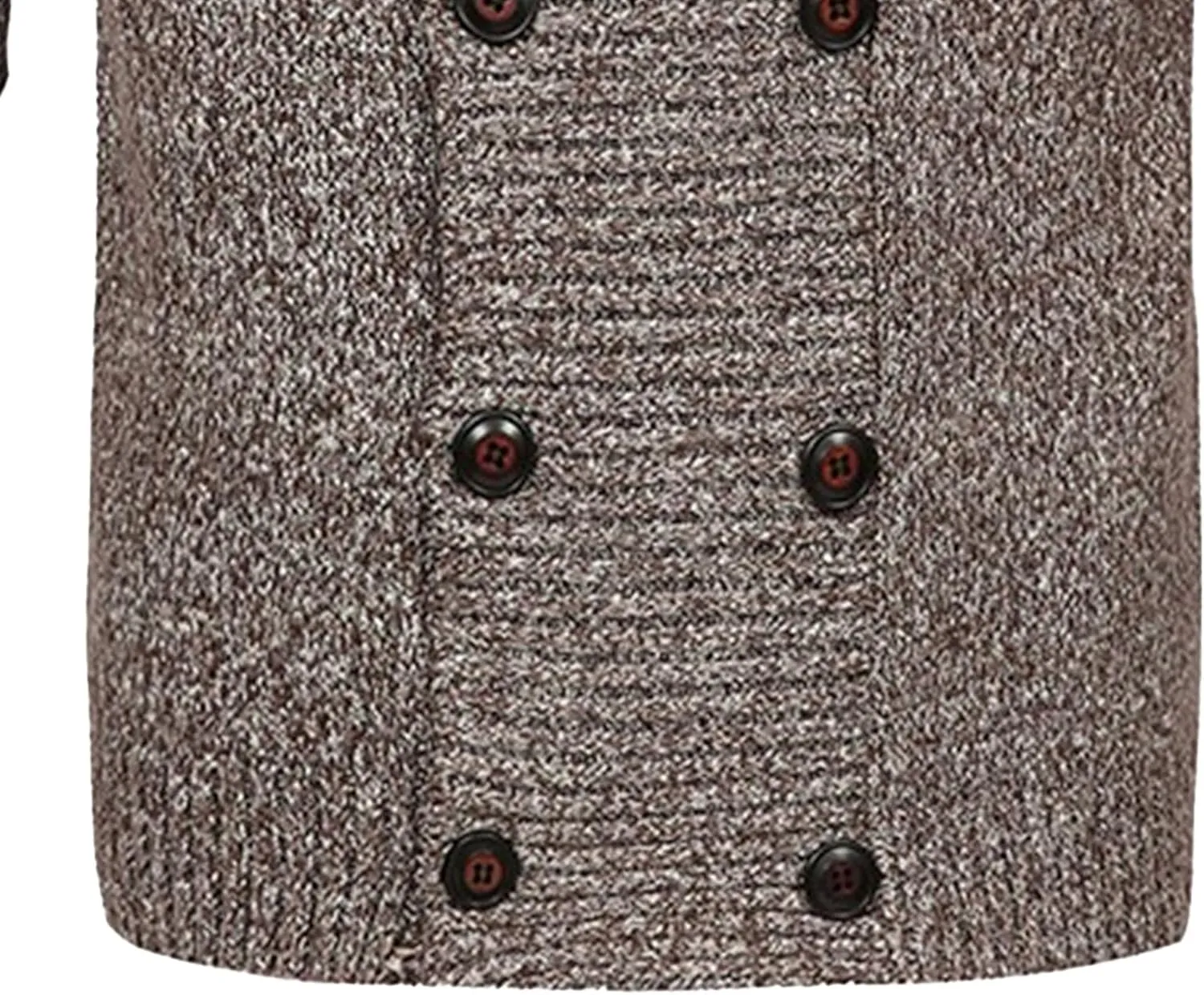 Men'sDouble Breasted Cable Knit Sweater Button Down Shawl Collar Cardigans Chunky Comfortable Knit Cardigan