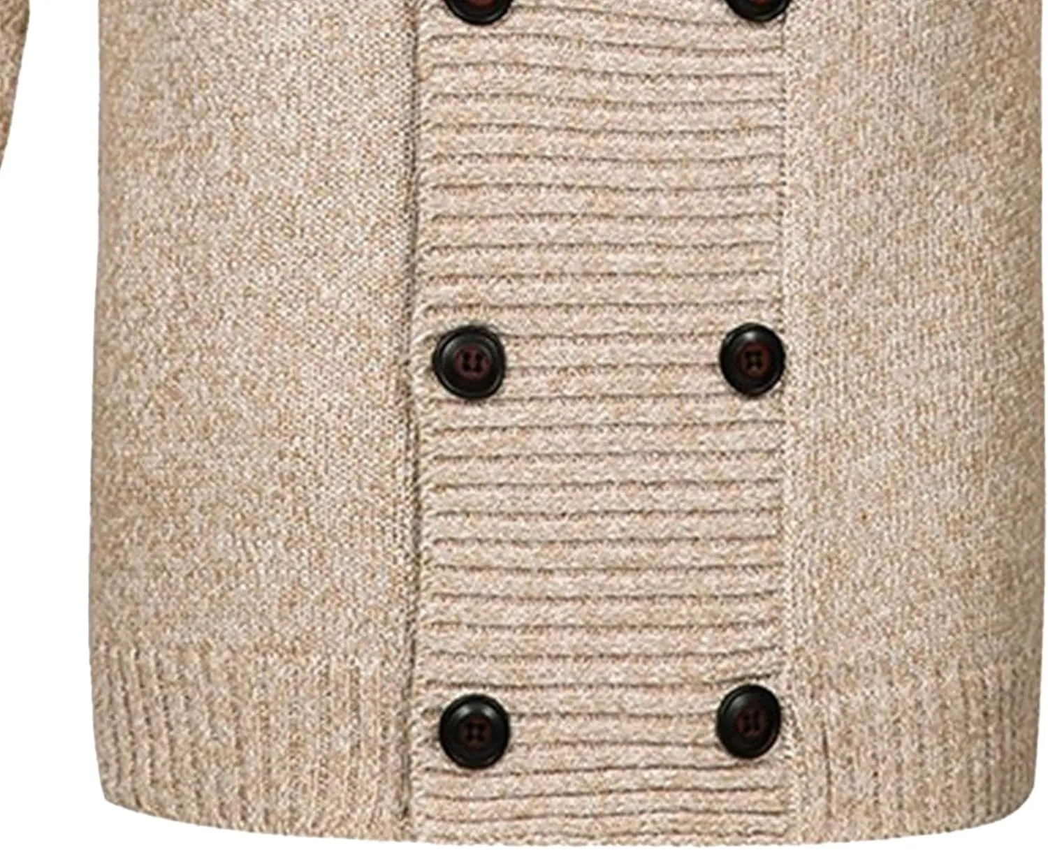 Men'sDouble Breasted Cable Knit Sweater Button Down Shawl Collar Cardigans Chunky Comfortable Knit Cardigan