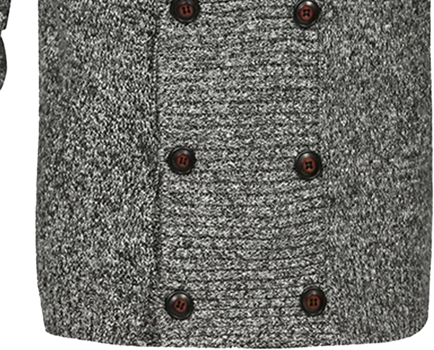 Men'sDouble Breasted Cable Knit Sweater Button Down Shawl Collar Cardigans Chunky Comfortable Knit Cardigan