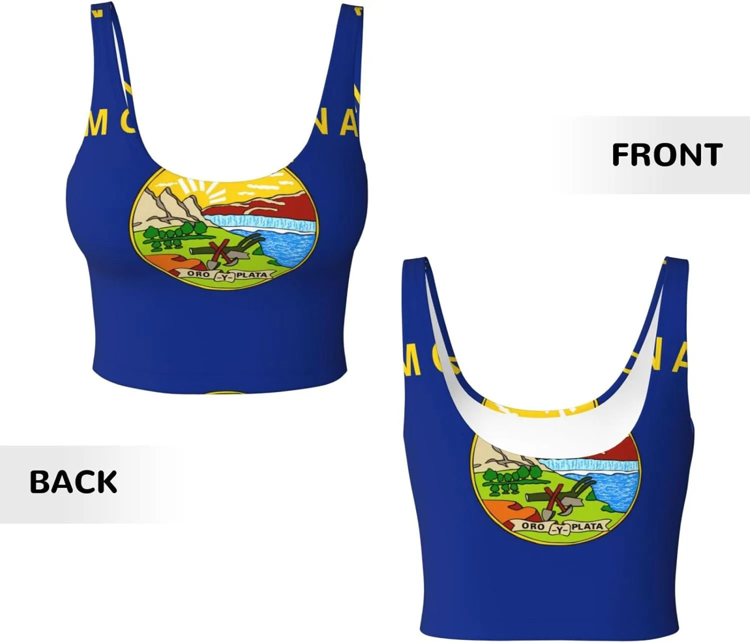 Nebraska State Flag Women's Sexy Sports Vest Sleeveless Athletic Gym T-Shirts Vest U-Shaped Back Quick Dry Top