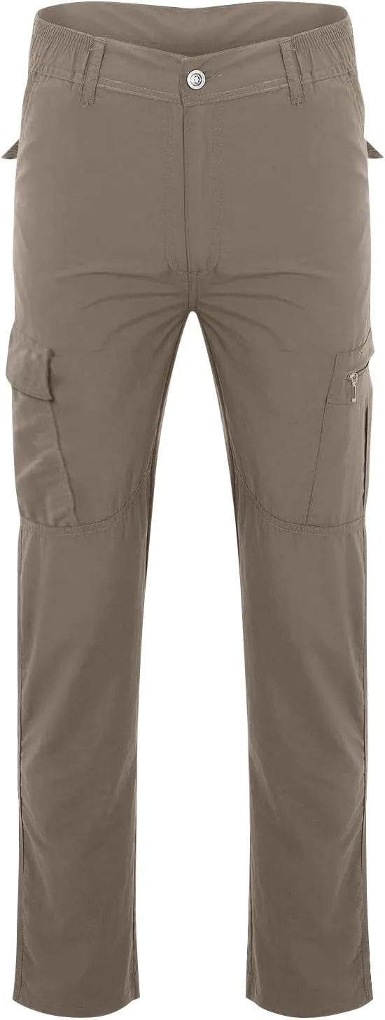 OIOLOYJM Cargo Pants for Men Relaxed Fit Work Waterproof Hiking Pants Stretch Tactical Pants Lightweight Outdoor Travel Pants