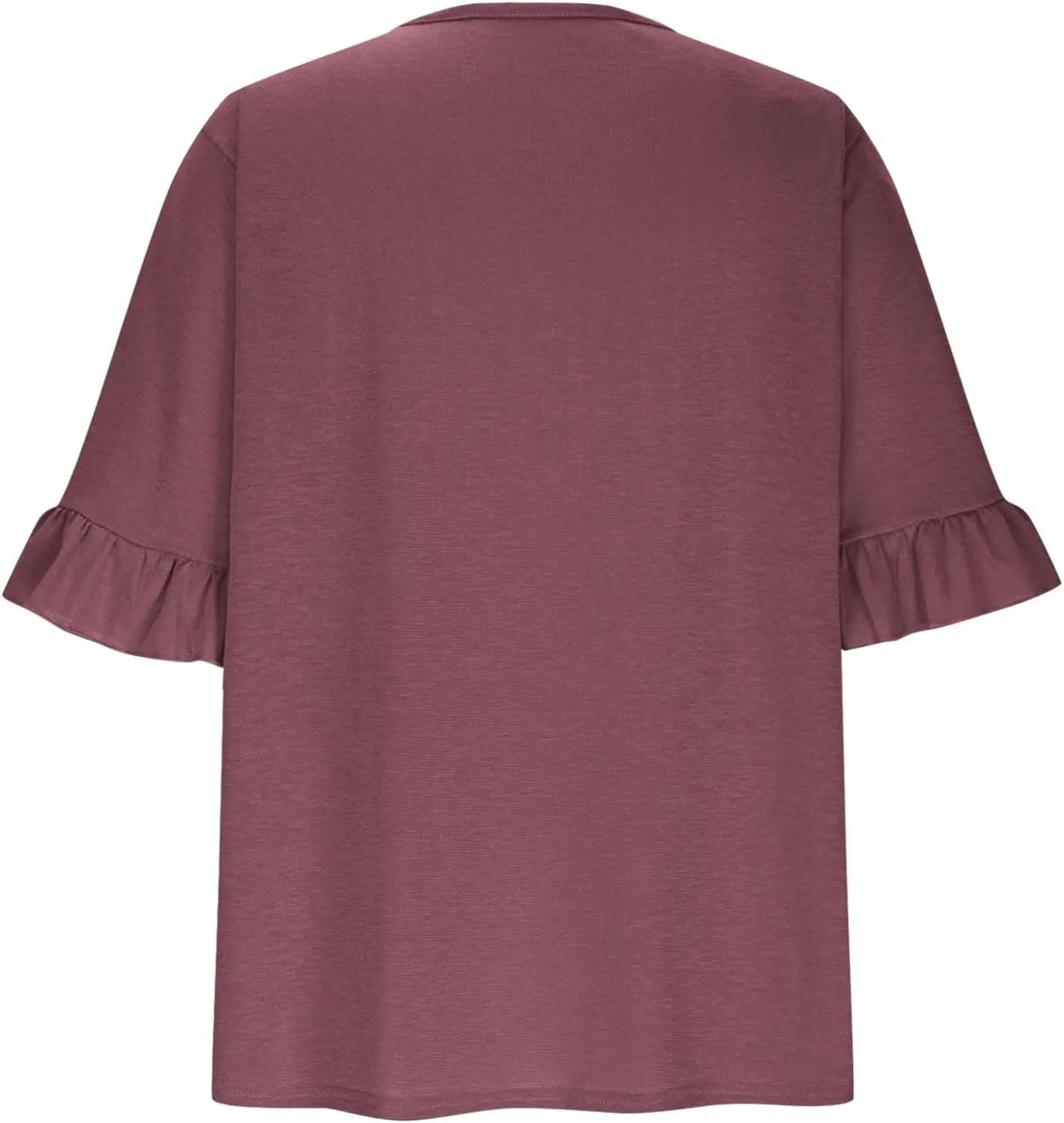 Oplxuo Womens Button Down Shirts Ruffle Short Sleeve V-Neck Pleated Front Tunic Tops Dressy Casual Work Blouses