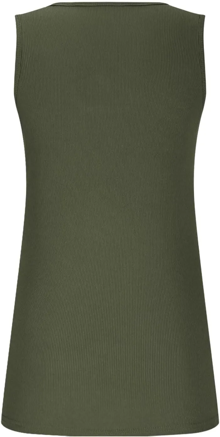 Oplxuo Womens Summer Cutout Tank Tops Asymmetric Neck Sleeveless Shirts Ribbed Tanks Slim Fitted Y2K Sexy Basic Tee Shirts