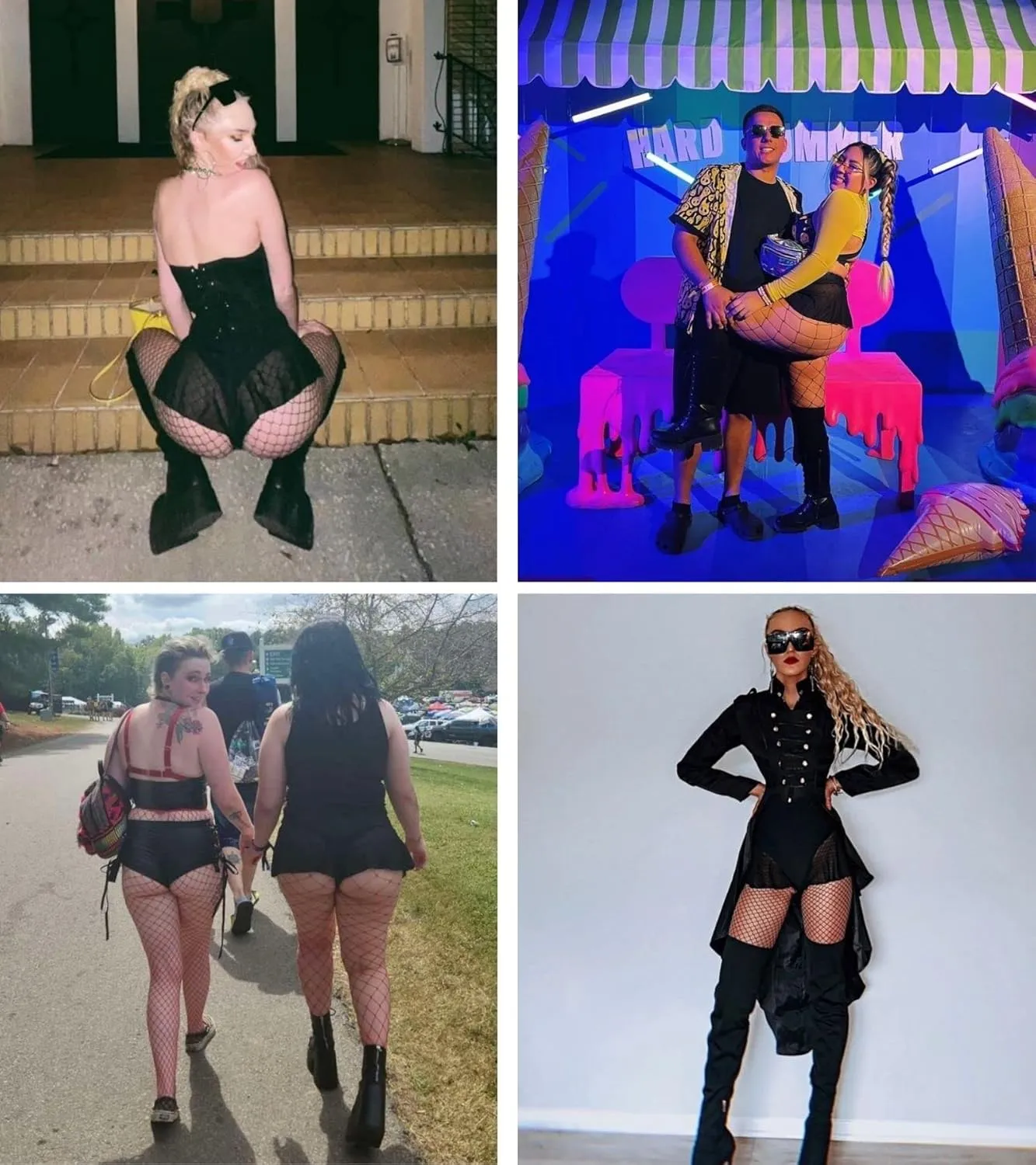 Rave Bottoms for Women - Festival Cute High Waisted Bikini Shorts Sheer Mesh Ruffle Dance Skirt Club Mini Hot Pants