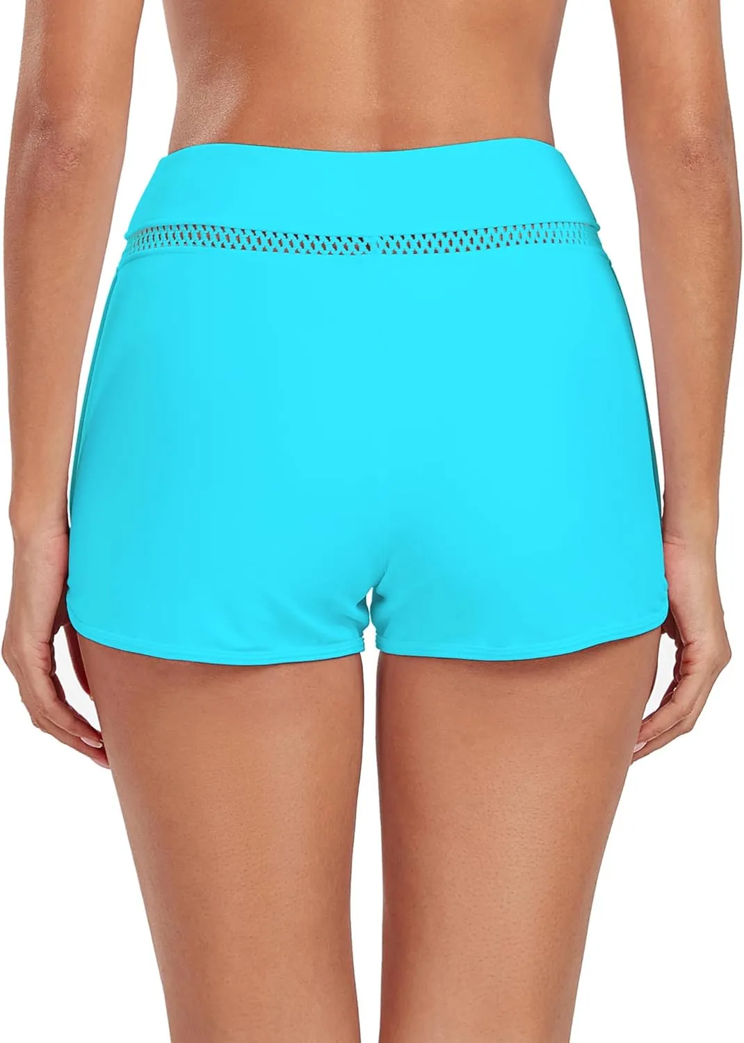 RELLECIGA Women's Board Shorts High Waisted Quick Dry Swim Short Stretchy Tankini Bottoms
