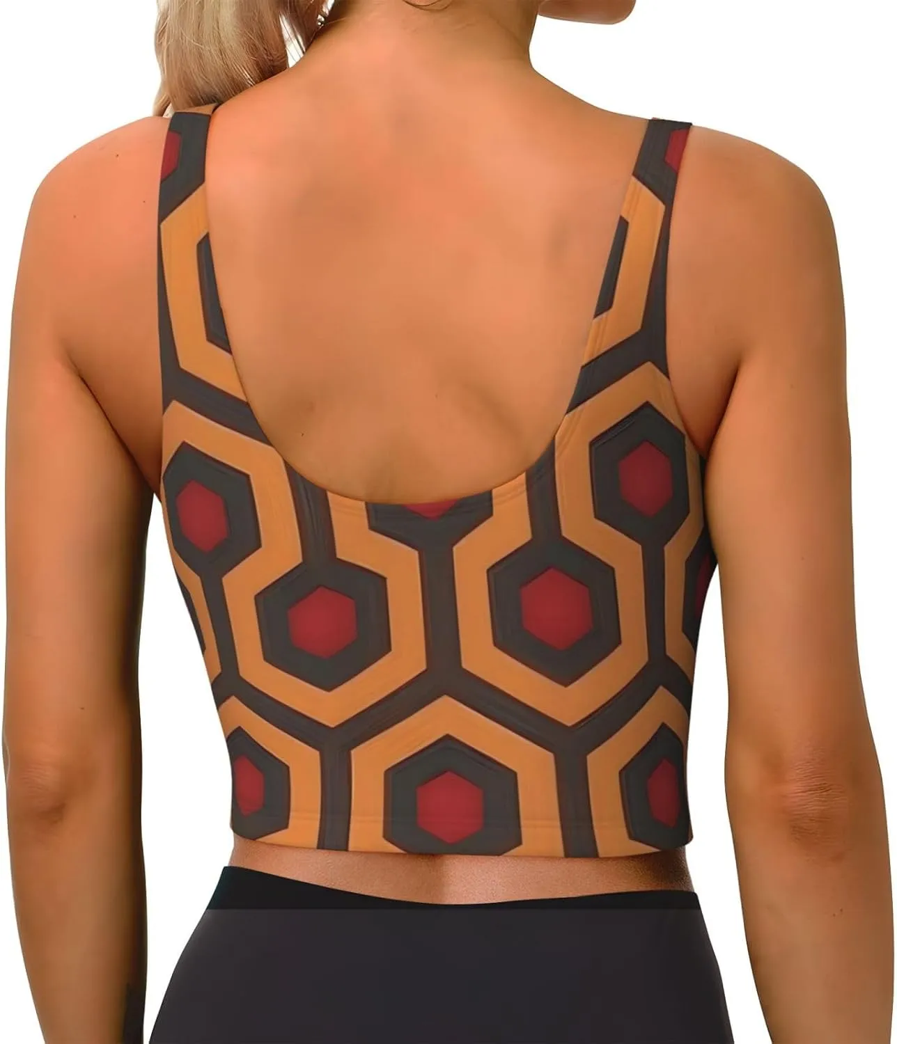 Shining Overlook Women's Sexy Sports Vest Sleeveless Athletic Gym T-Shirts Vest U-Shaped Back Quick Dry Top
