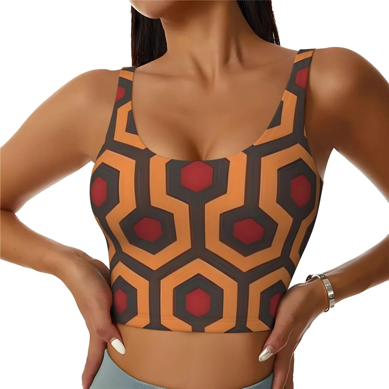 Shining Overlook Women's Sexy Sports Vest Sleeveless Athletic Gym T-Shirts Vest U-Shaped Back Quick Dry Top