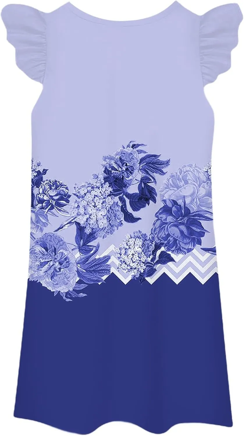 Summer Dresses for Women 2025 Sundresses Sleeveless Beach Cover Ups Spring Casual Loose Print Tank Tshirt Sun Dress