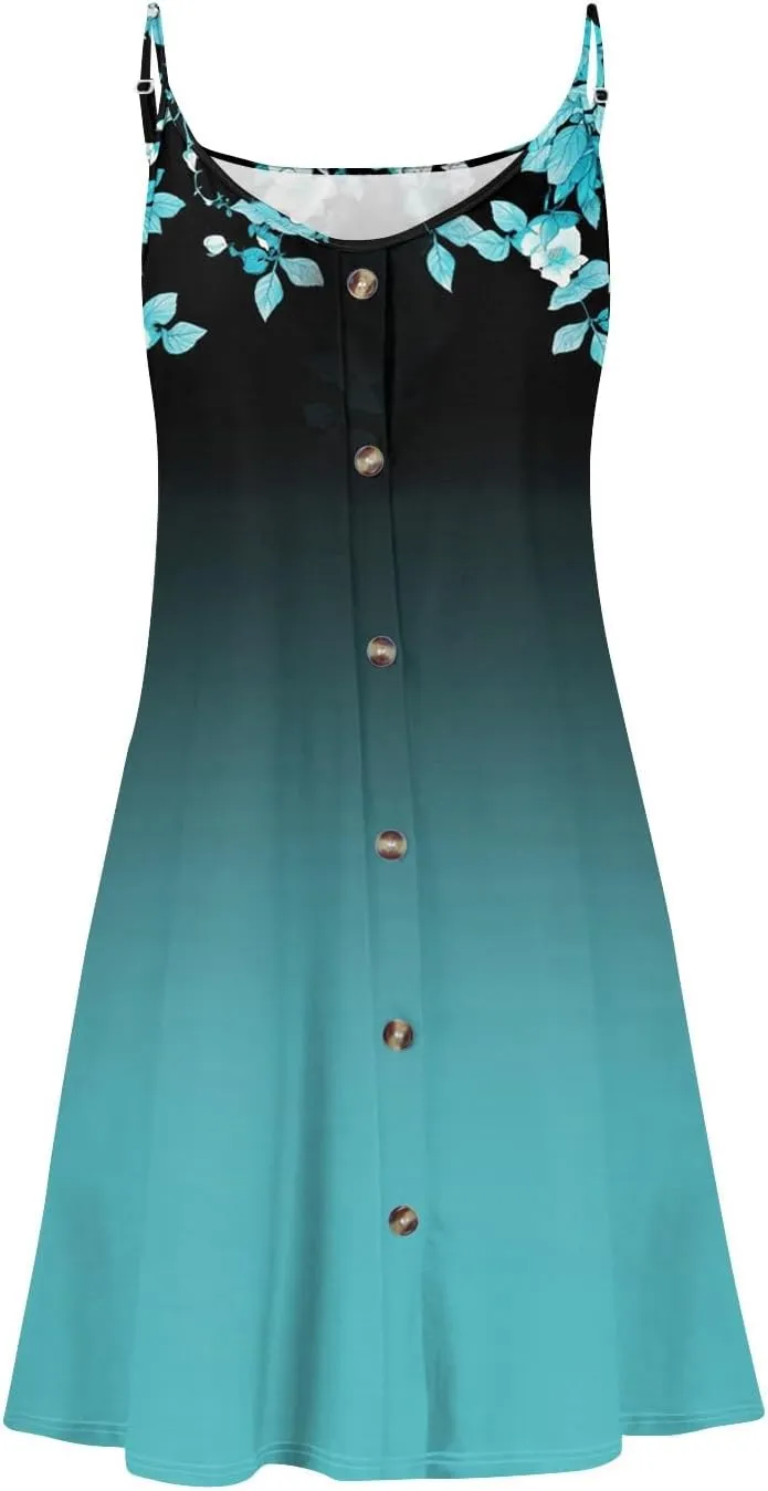 Sun Dresses for Women 2025 Casual Flying Sleeve Dress Vacation Beach Sundress Bohemian Dress