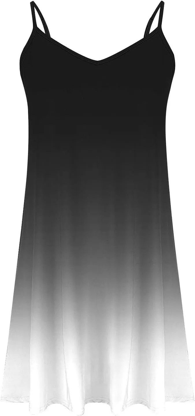 Sun Dresses for Women 2025 Vacation Spaghetti Strap V-Neck Sundress A-Line Tie Dye Sexy Summer Beach Mini Dresses