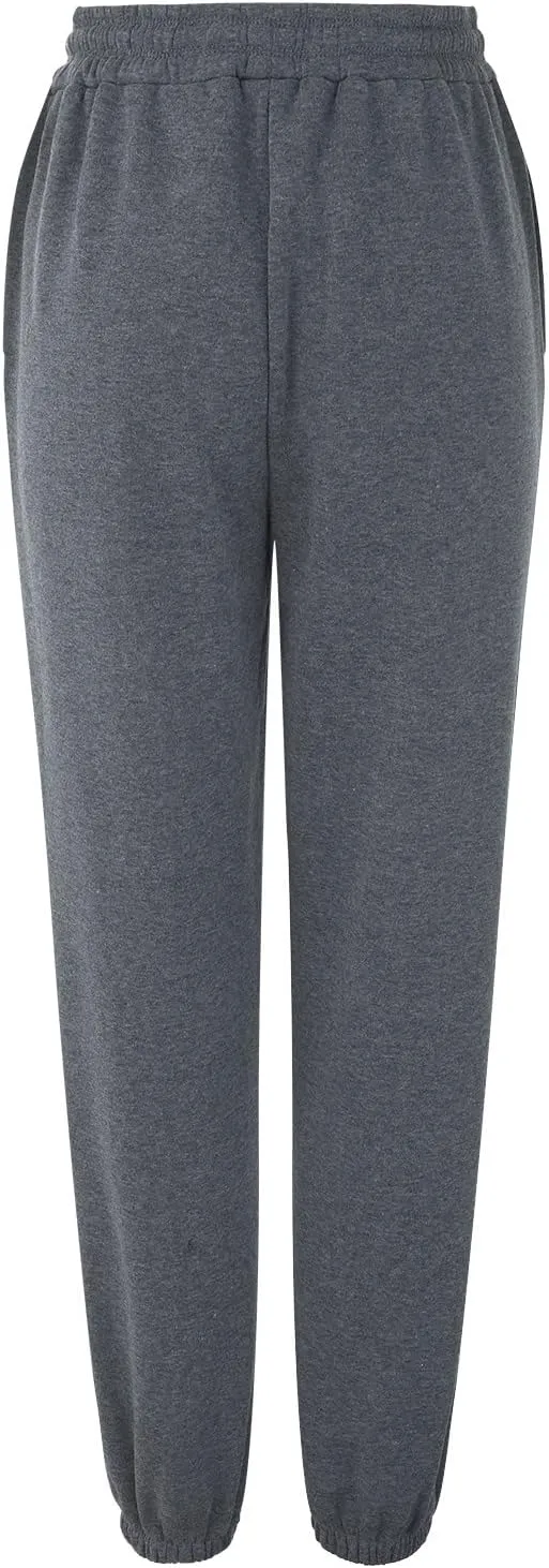 Sweatpants Woman Baggy Wide Leg High Waisted Drawstring Joggers Casual Fleece Lined Sweatpant Fall Winter Pants